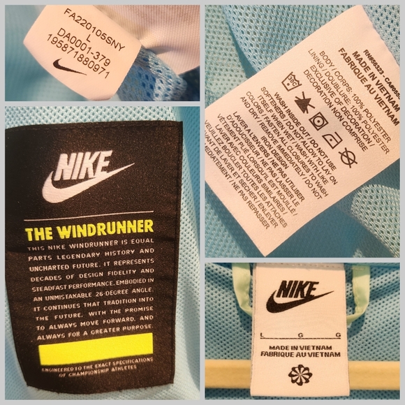 Nike Essentials Windrunner Windbreaker Jacket Mint Foam/Blue Chill DA0001-379 - Picture 15 of 15